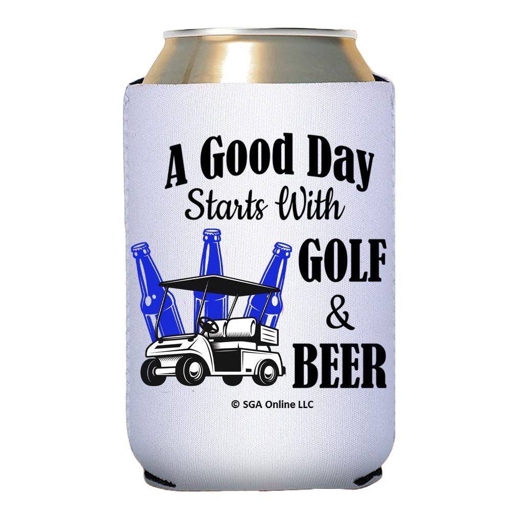 Golf and Beer - Beer Can Coolers