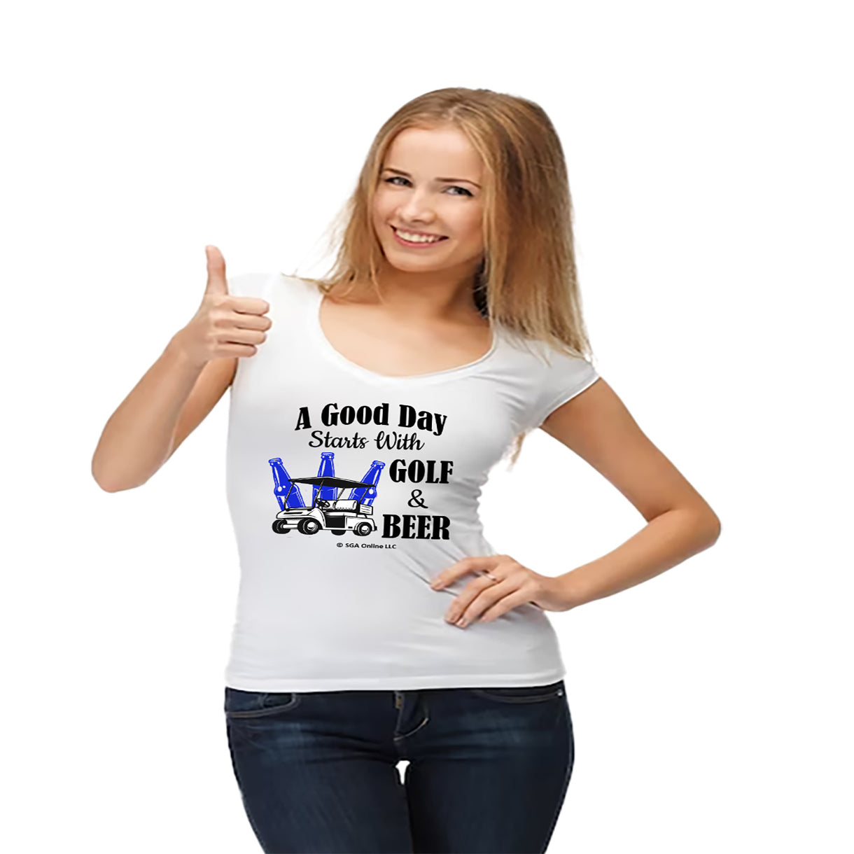 Golf and Beer - Ladies Golf Shirts