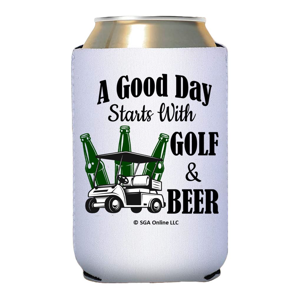 Golf and Beer - Beer Can Coolers