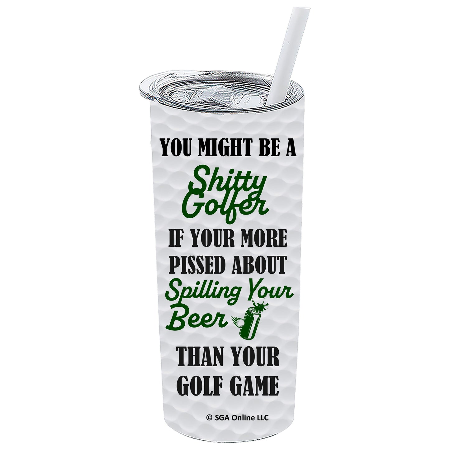 Spilling Beer - Funny Golf Tumblers