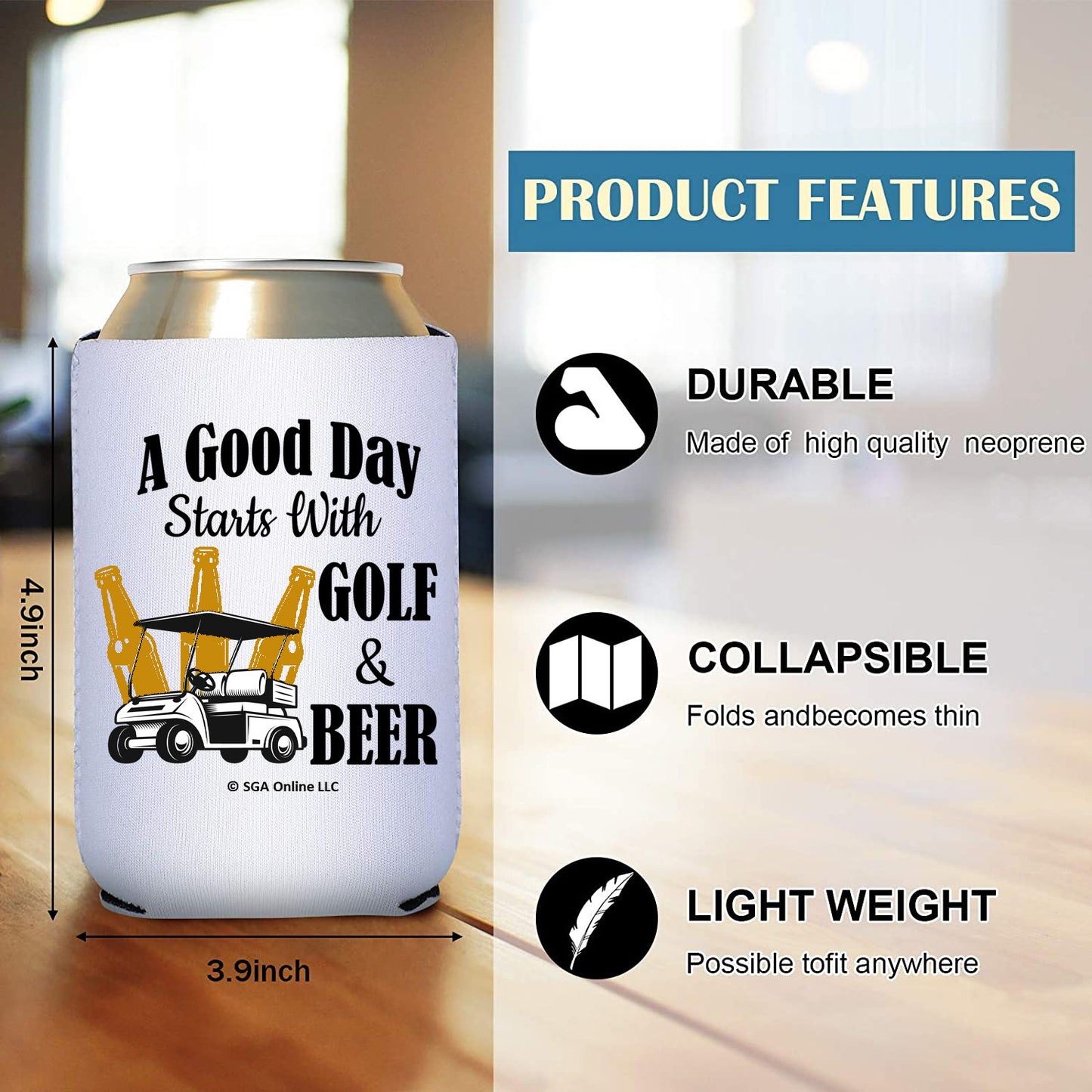 Golf and Beer - Beer Can Coolers