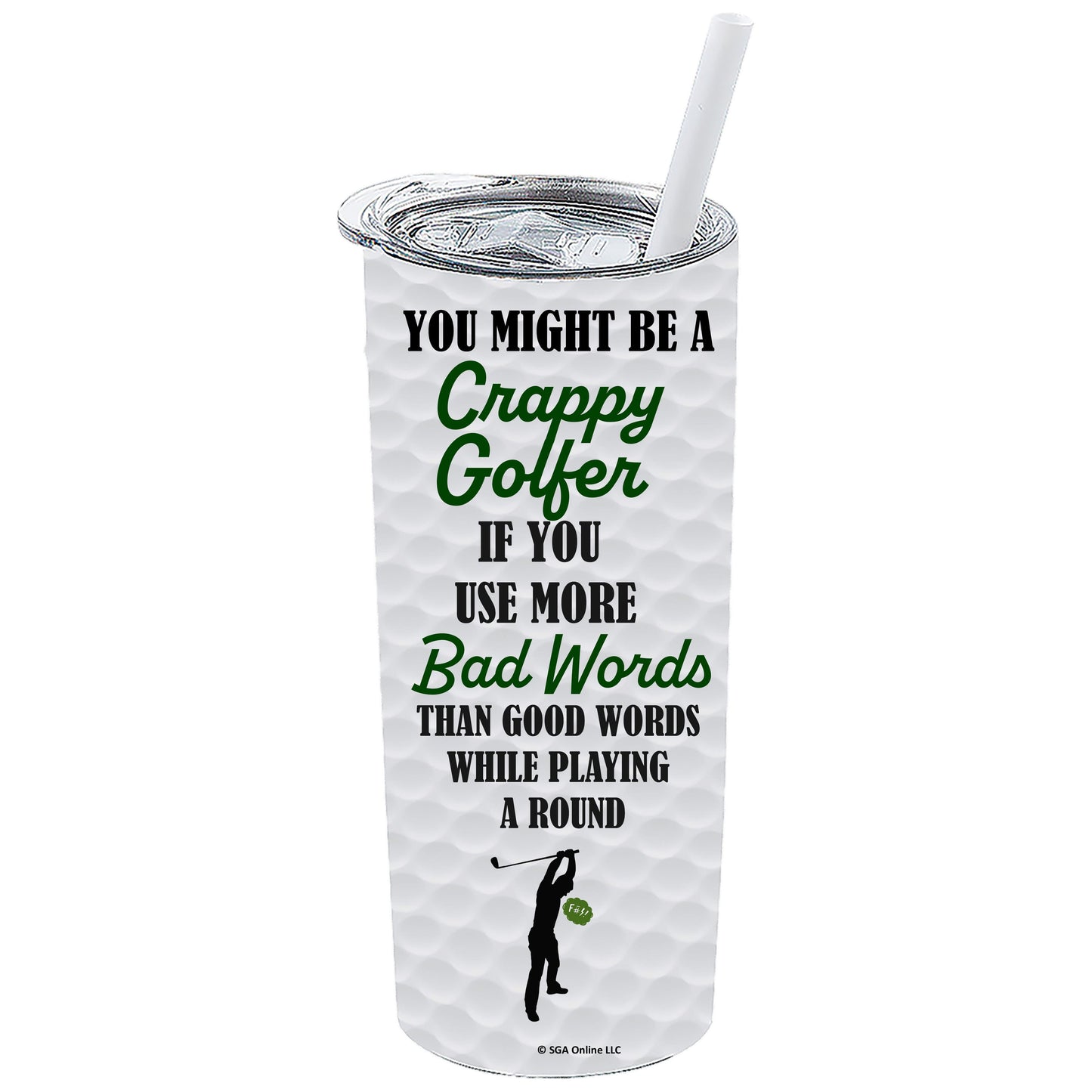 Bad Words vs Good Words Golf Ball Tumblers