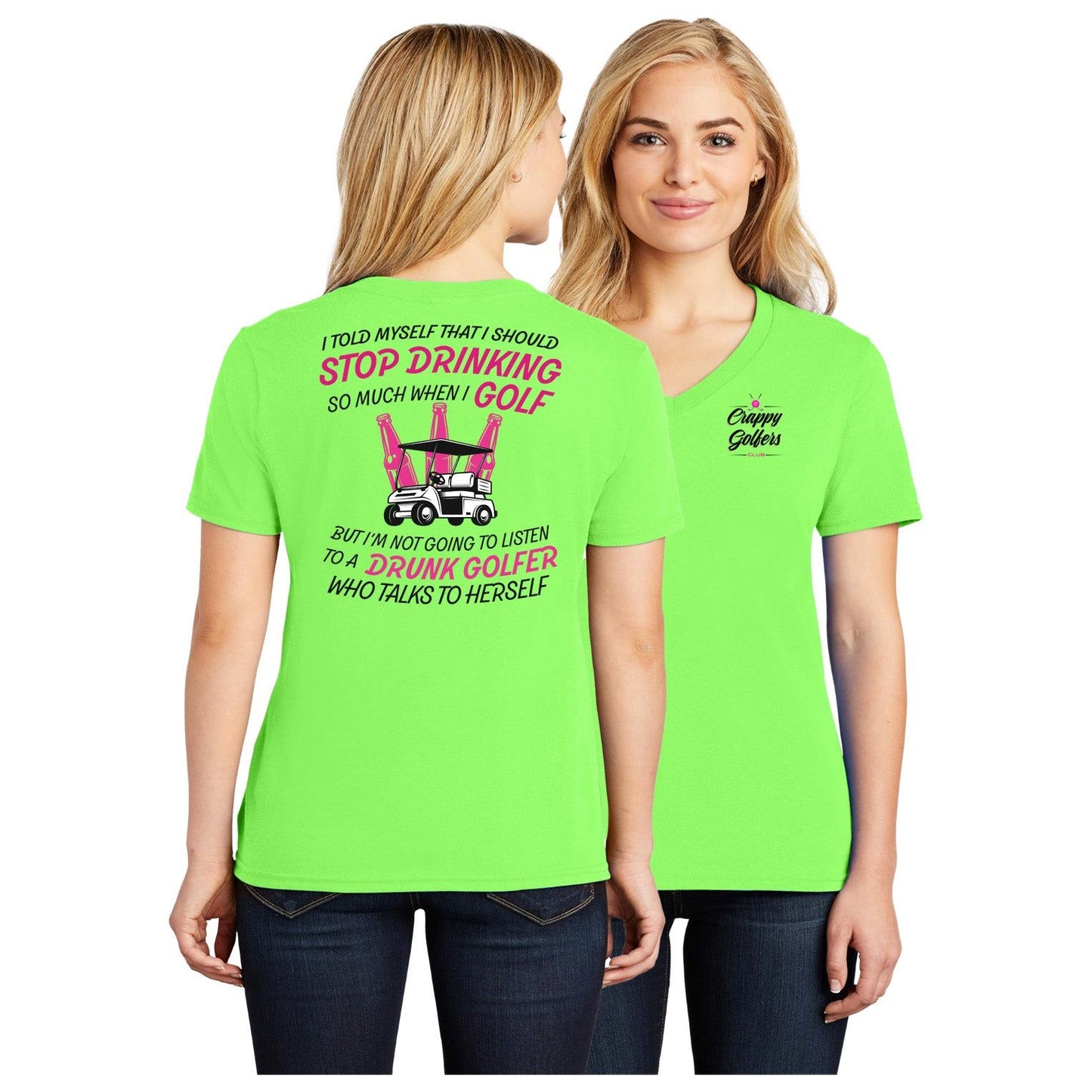 Ladies Golf Shirt - Drunk Golfer