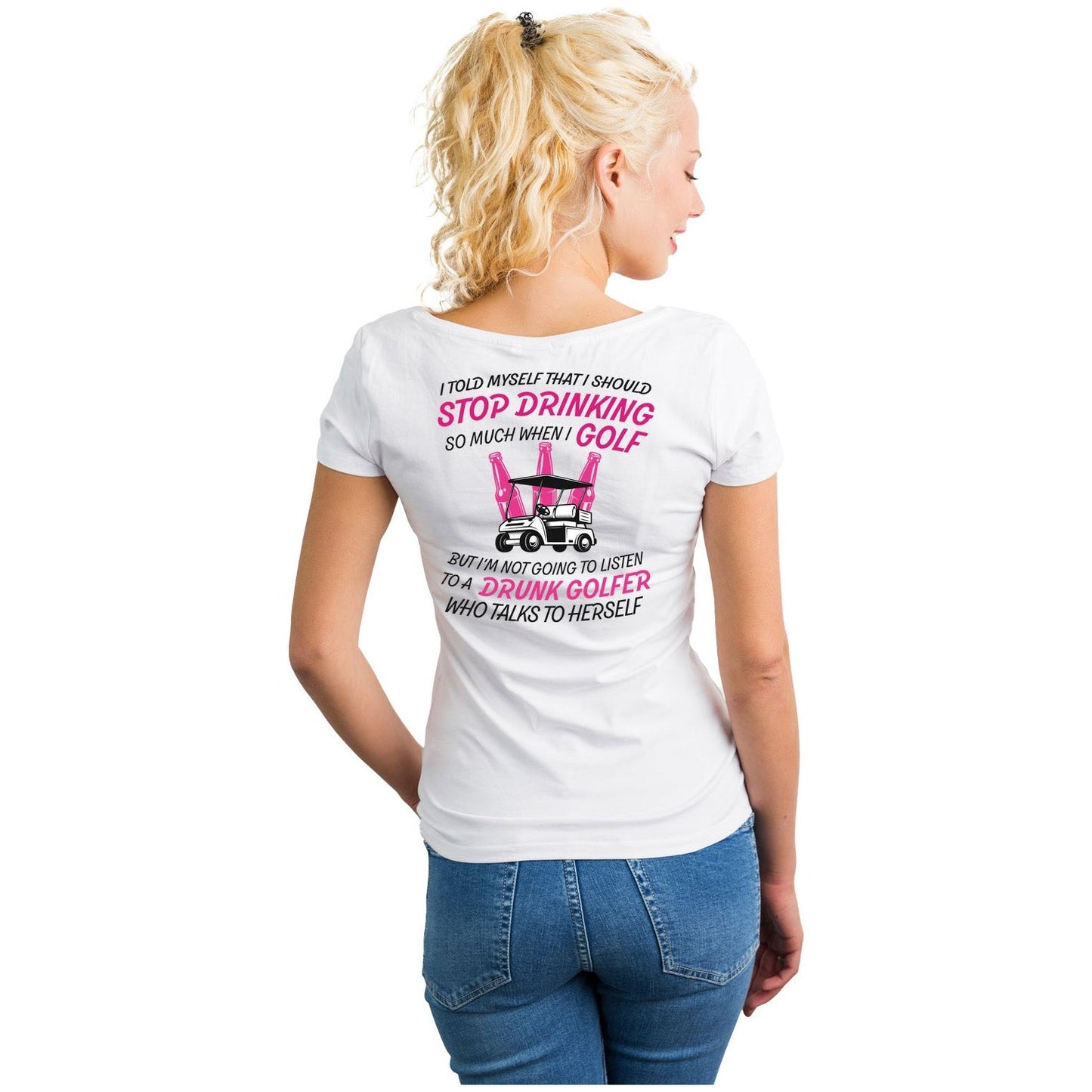 Ladies Golf Shirt - Drunk Golfer