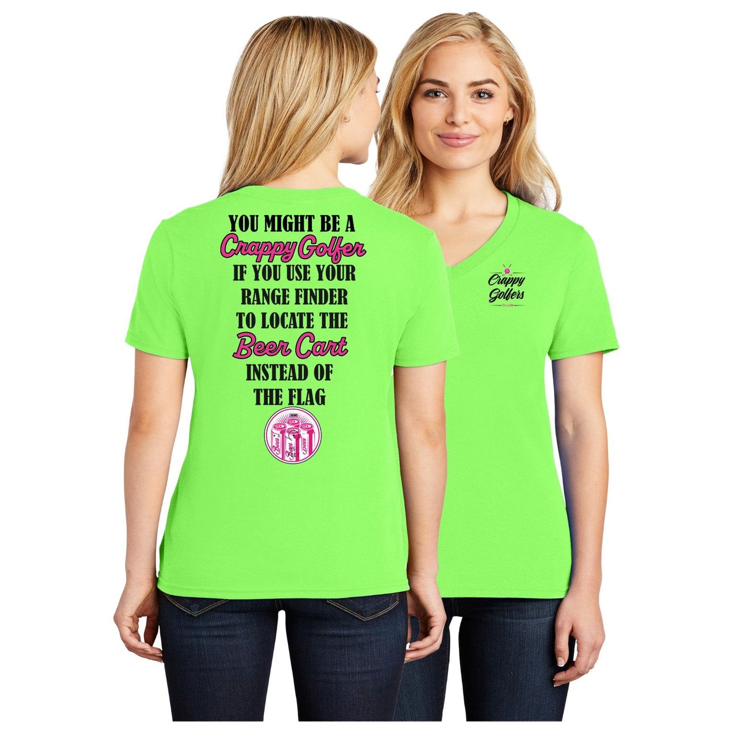 Ladies Golf Shirt - Beer Cart Range Finder