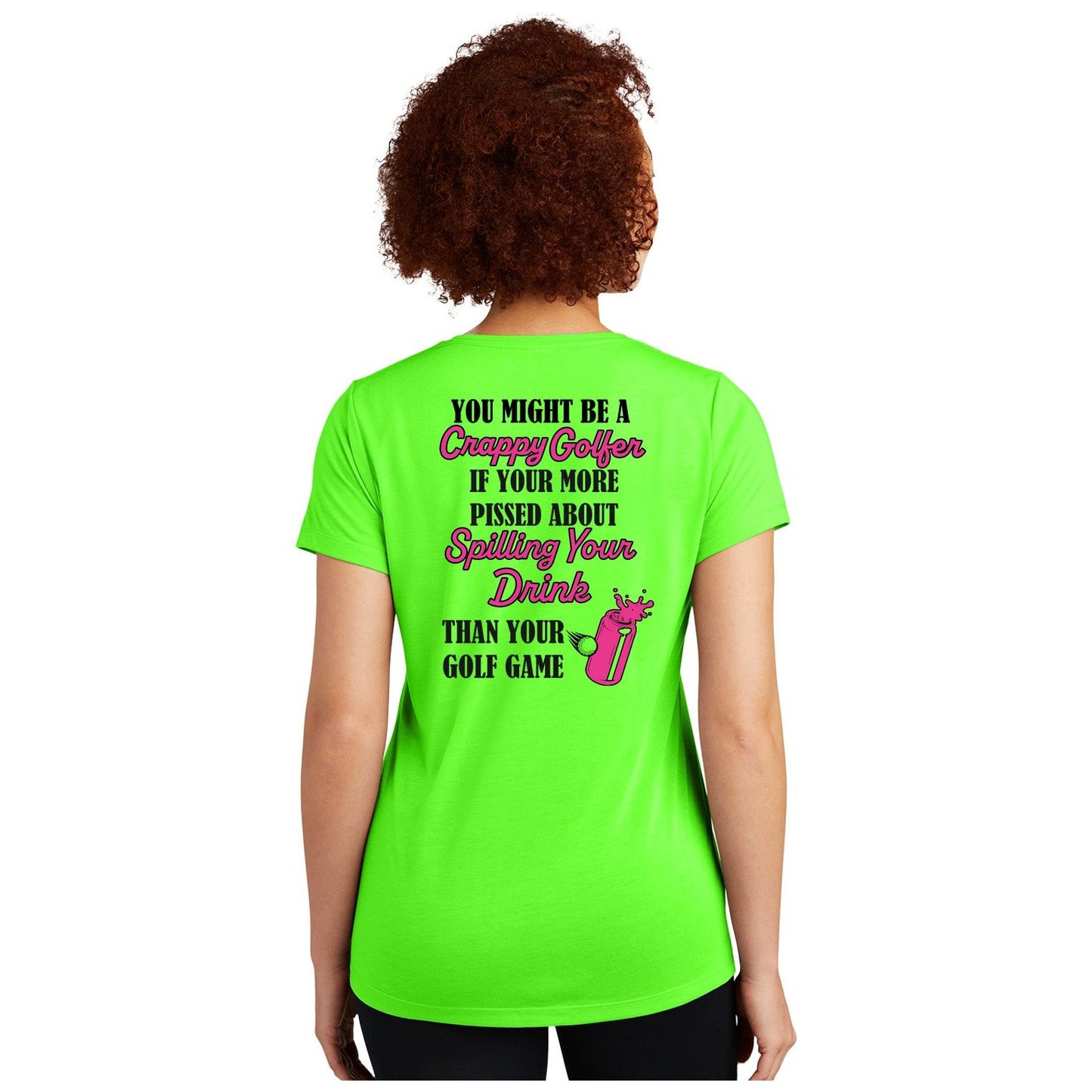 Ladies Golf Shirt - Spilling Drinks