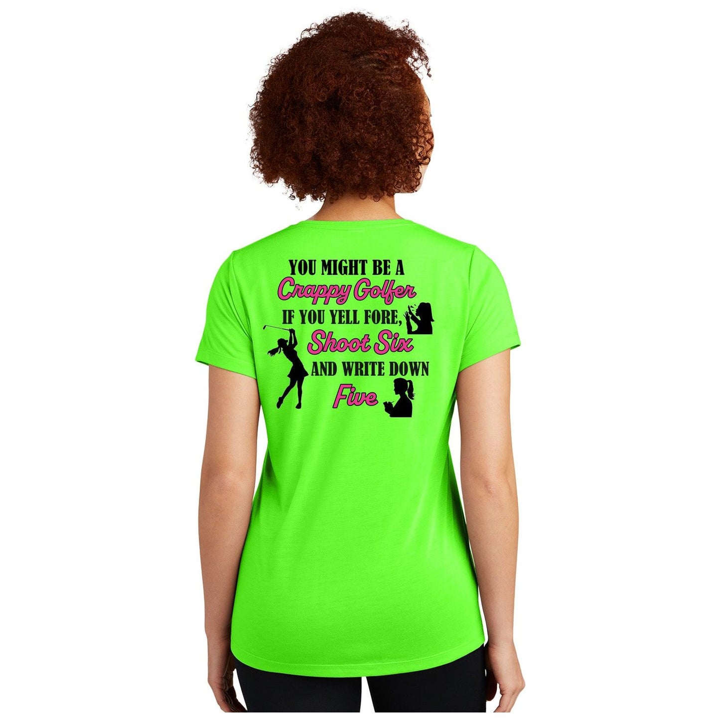 Ladies Golf Shirt - Yell Fore, Shoot Six, Write Down Five