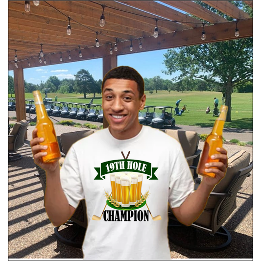19th Hole Champion - Funny Mens Golf T-Shirt