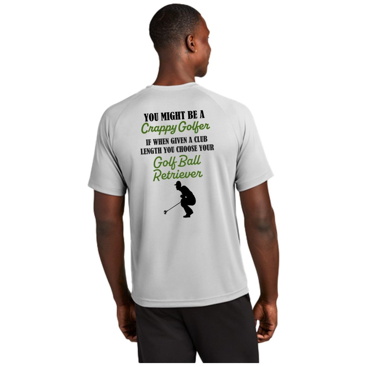 Club Length Golf Ball Retriever Crappy Golfers Club Mens T-Shirts