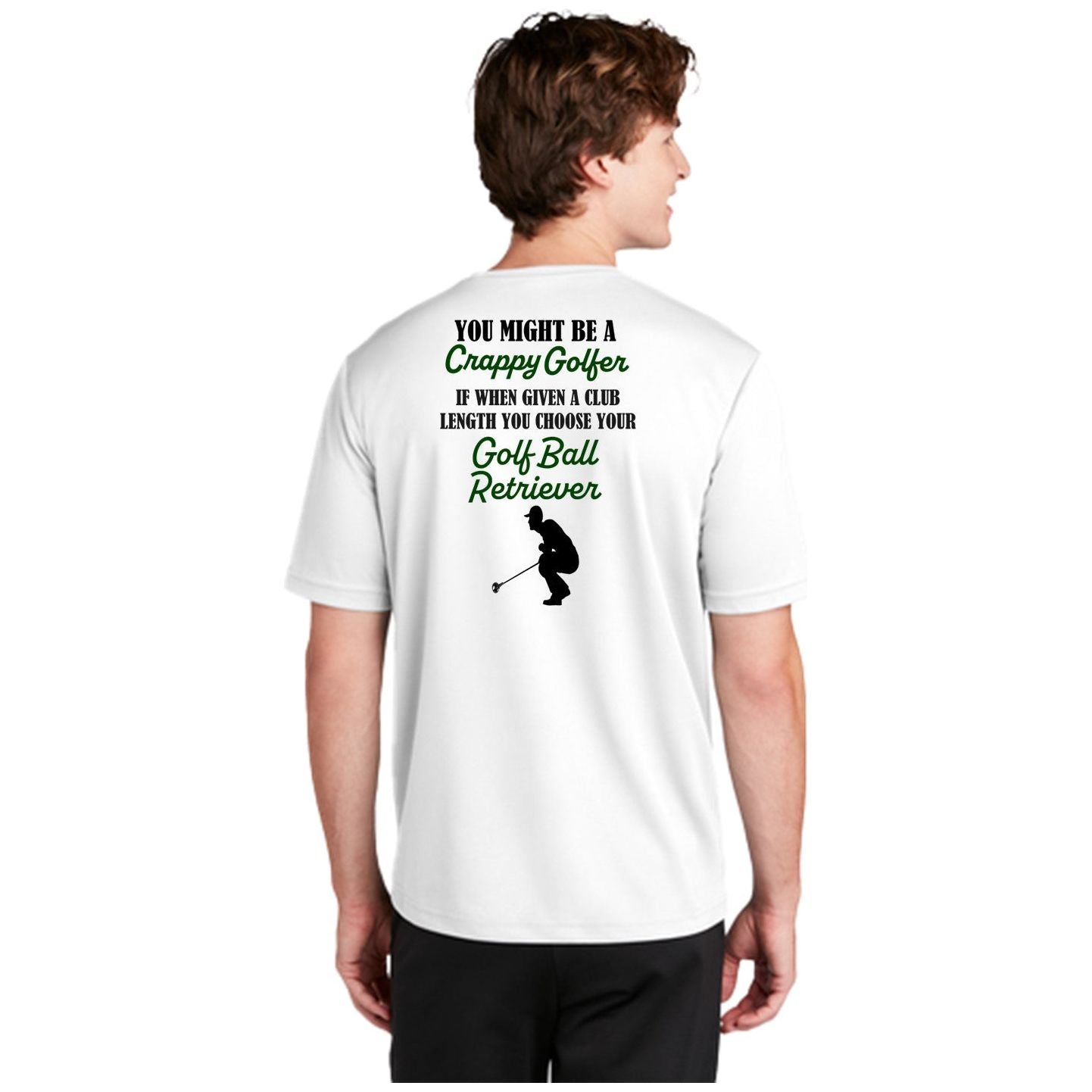 Club Length Golf Ball Retriever Crappy Golfers Club Mens T-Shirts