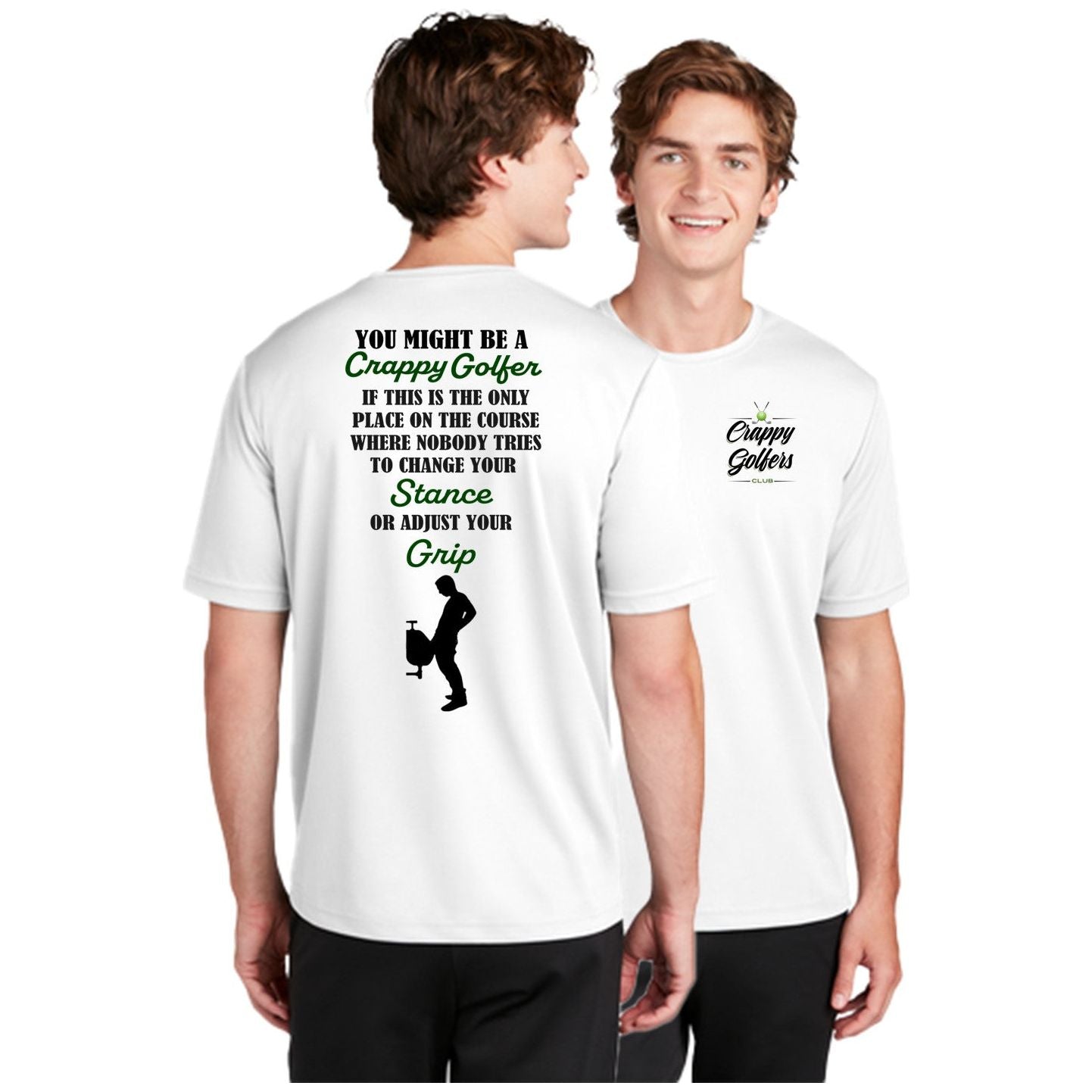 Golf Stance - Grip - Fun Men's Golf Shirts