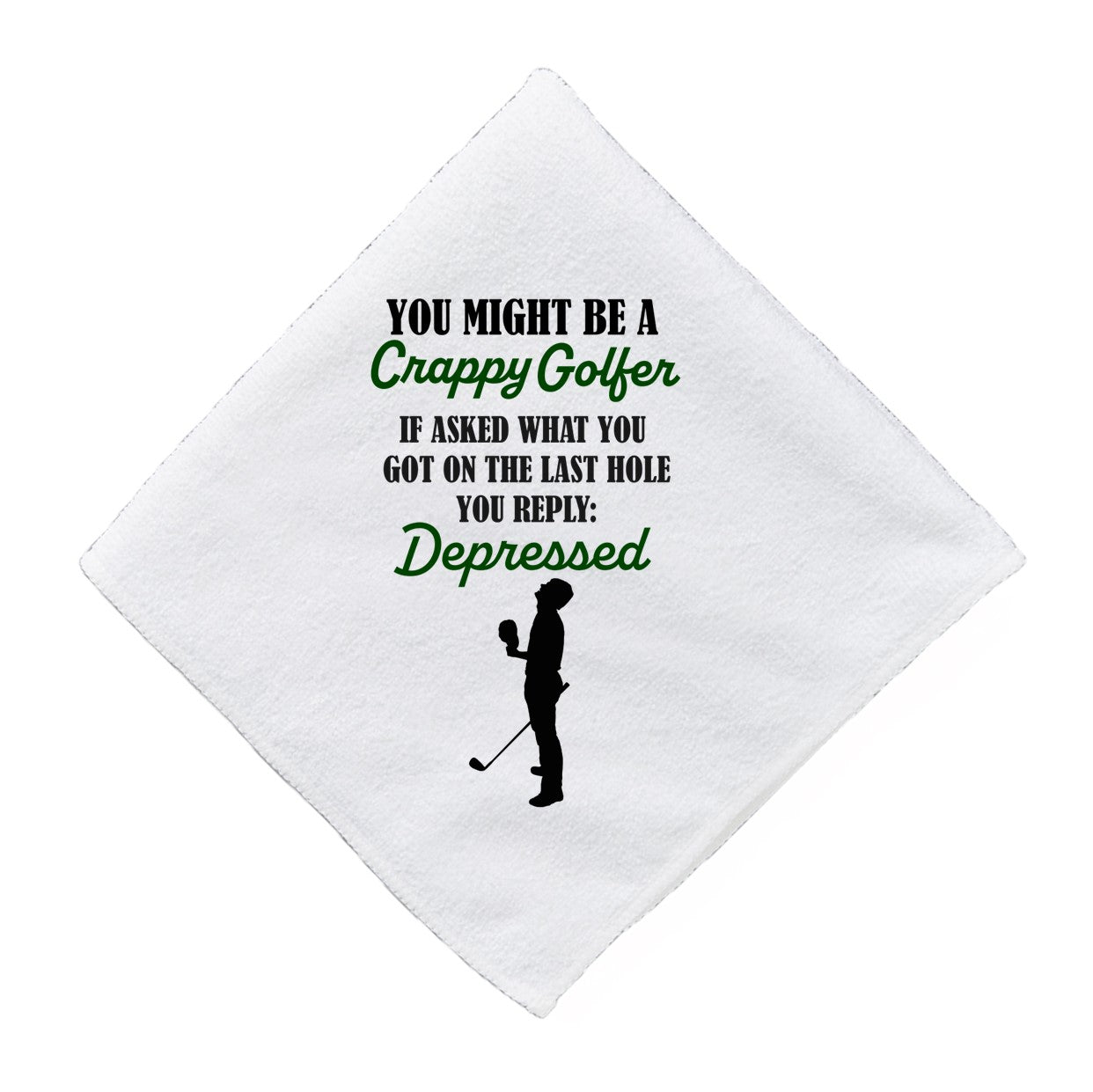 Funny Golf Towels for Men and Women - Last Hole Depressed