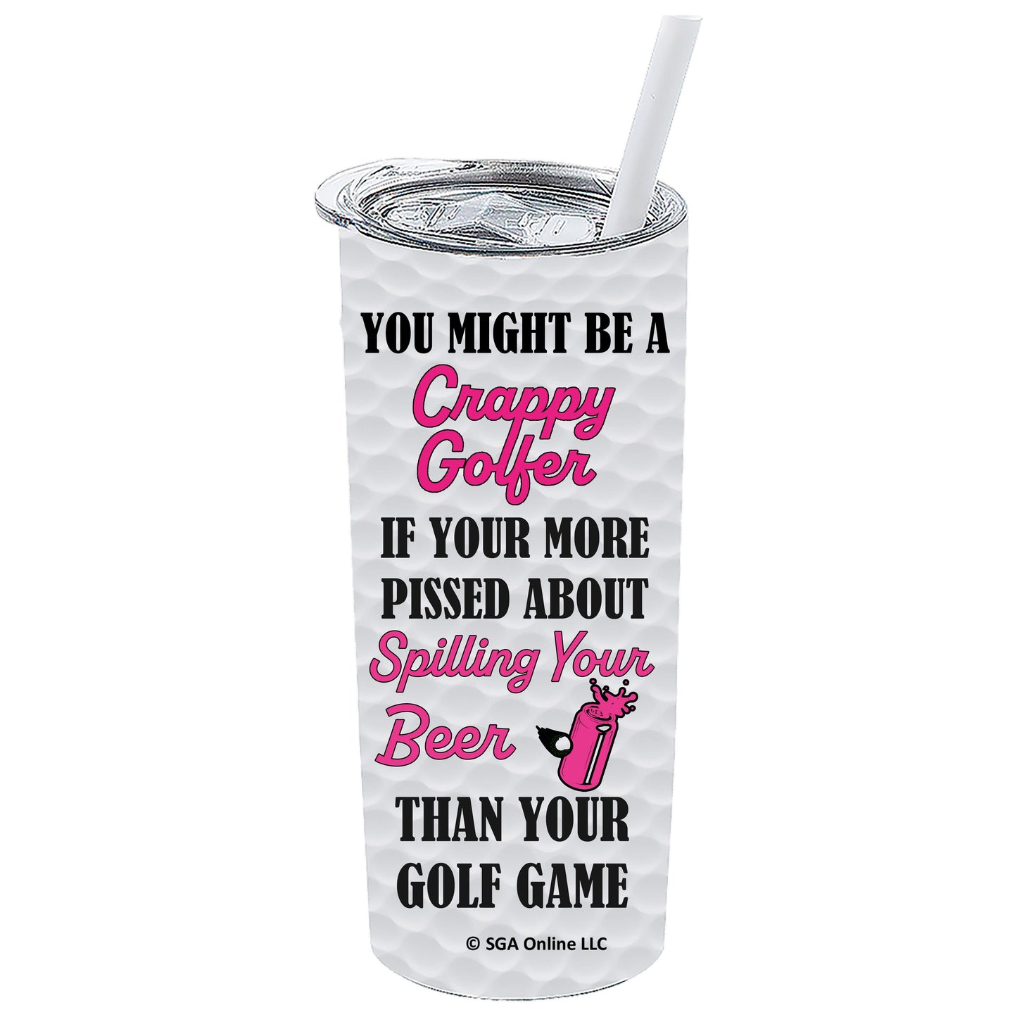 Spilling Beer - Funny Golf Tumblers