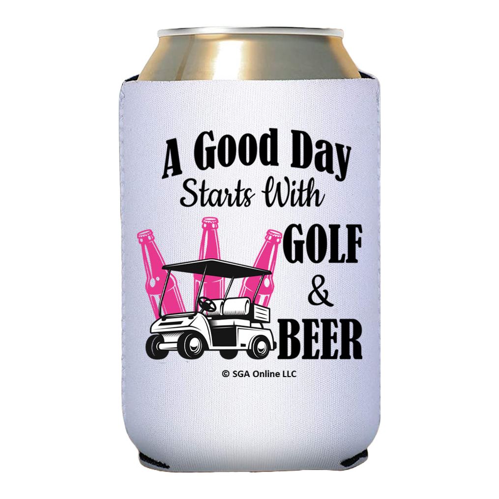 Golf and Beer - Beer Can Coolers