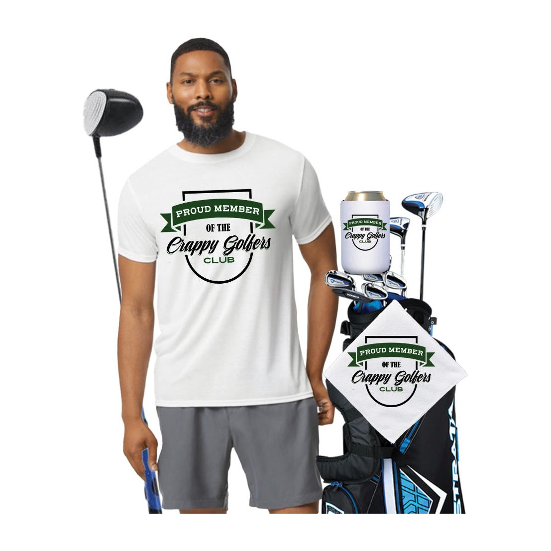 Men's Proud Member of the Crappy Golfers Club - Member Bundle