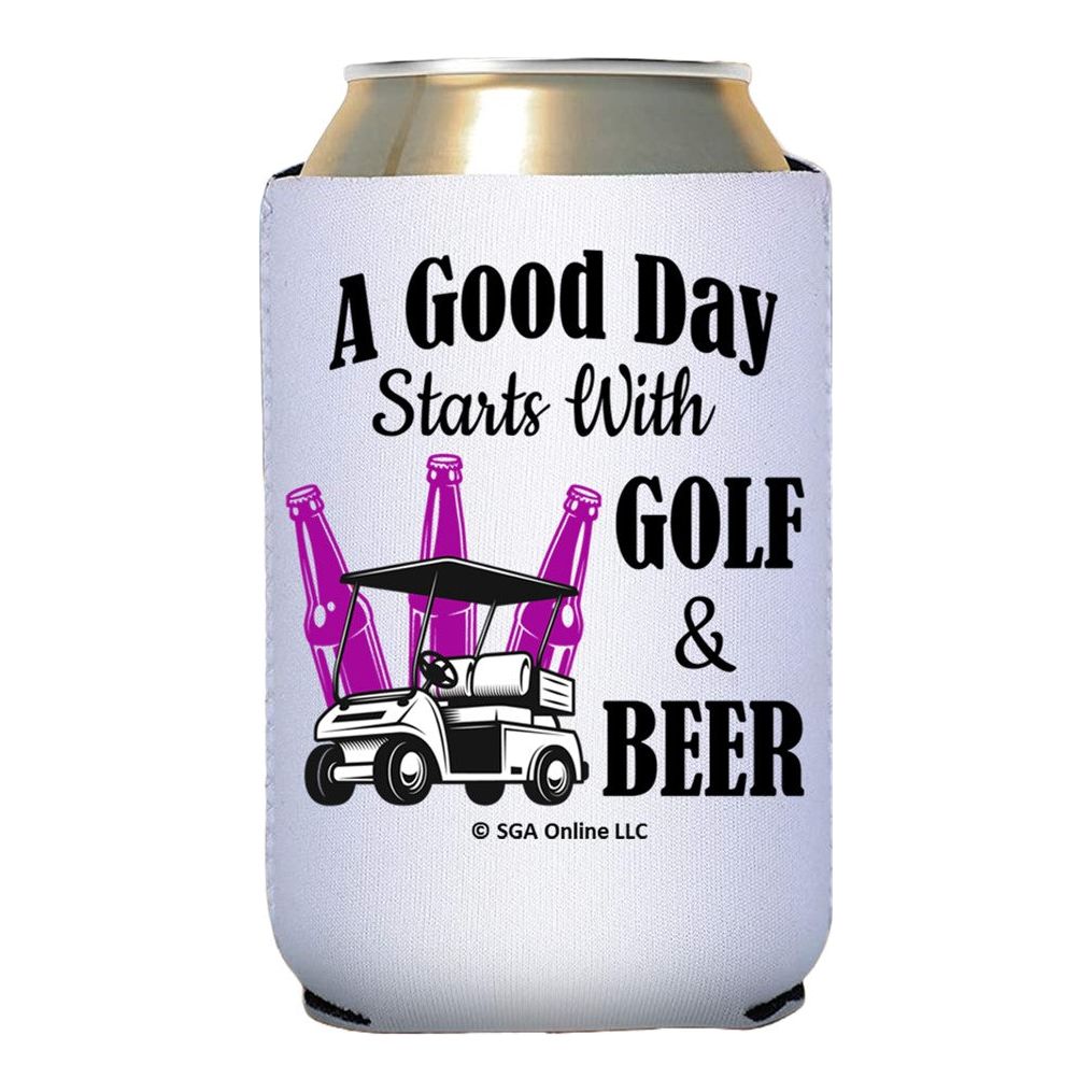 Golf and Beer - Beer Can Coolers