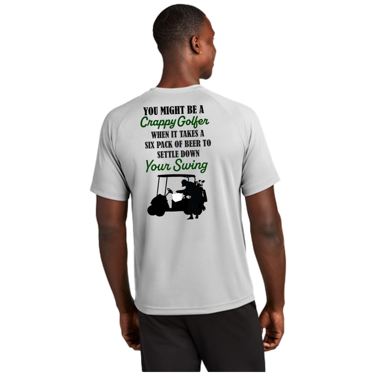 Settle your swing with a six pack of beer - Mens golf shirt