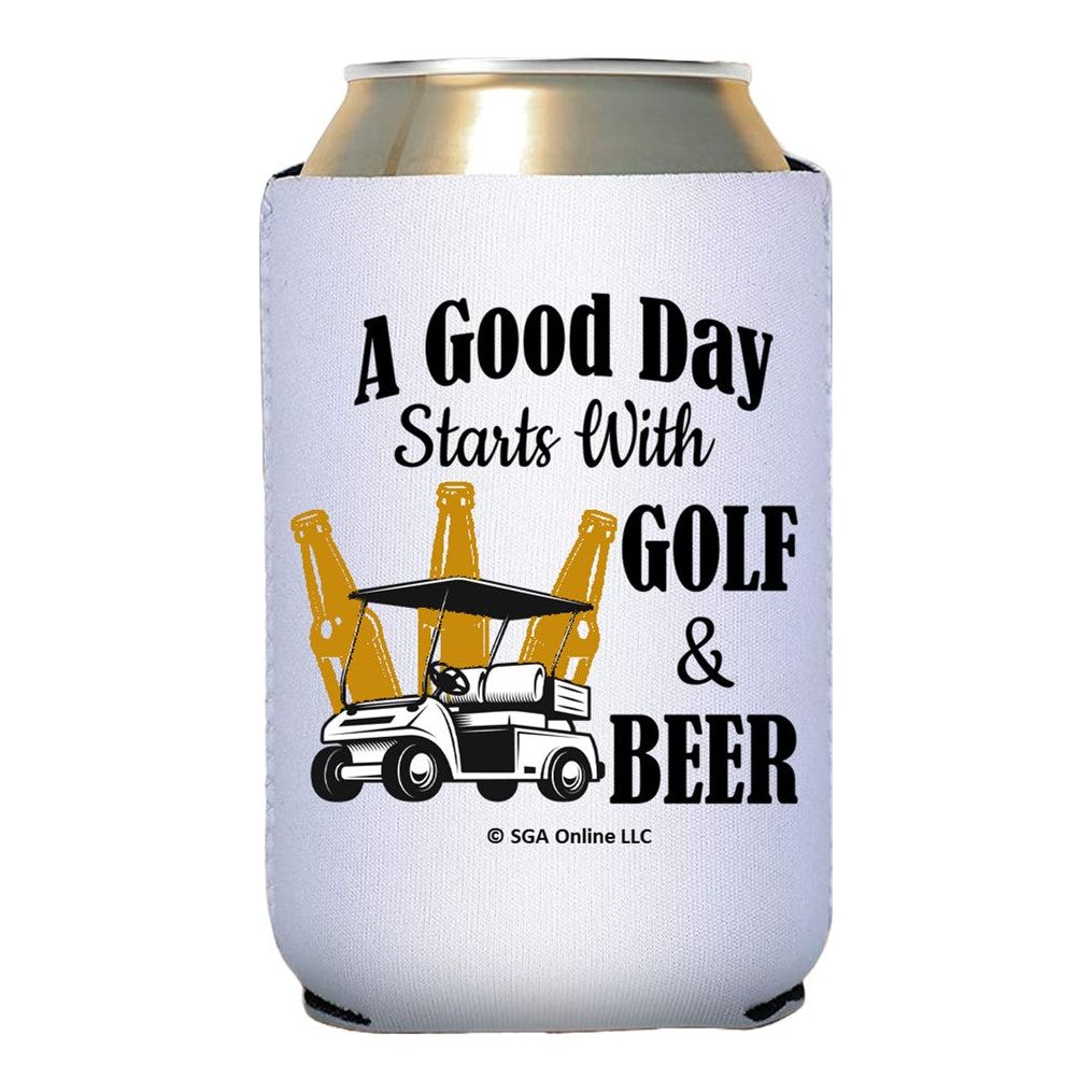 Golf and Beer - Beer Can Coolers