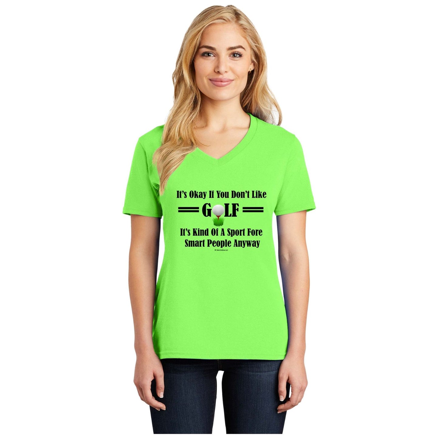 It's Okay If You Don't Like Golf Funny Ladies Golf Shirt