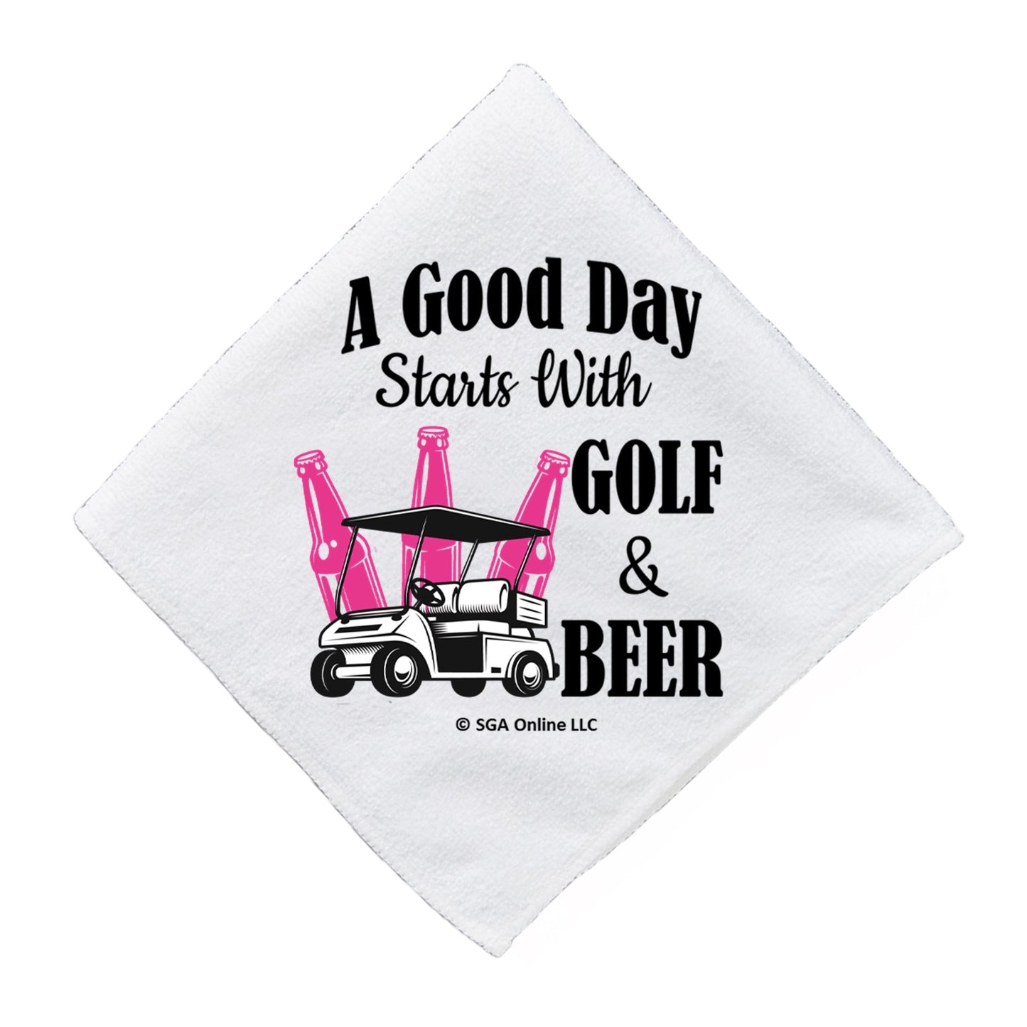 Good Day Starts with Golf and Beer - Fun Golf Towels