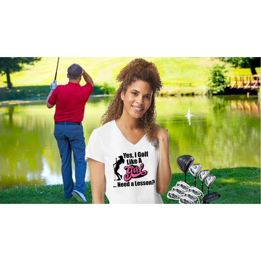 Yes I Golf Like a Girl - Ladies Golf Shirt