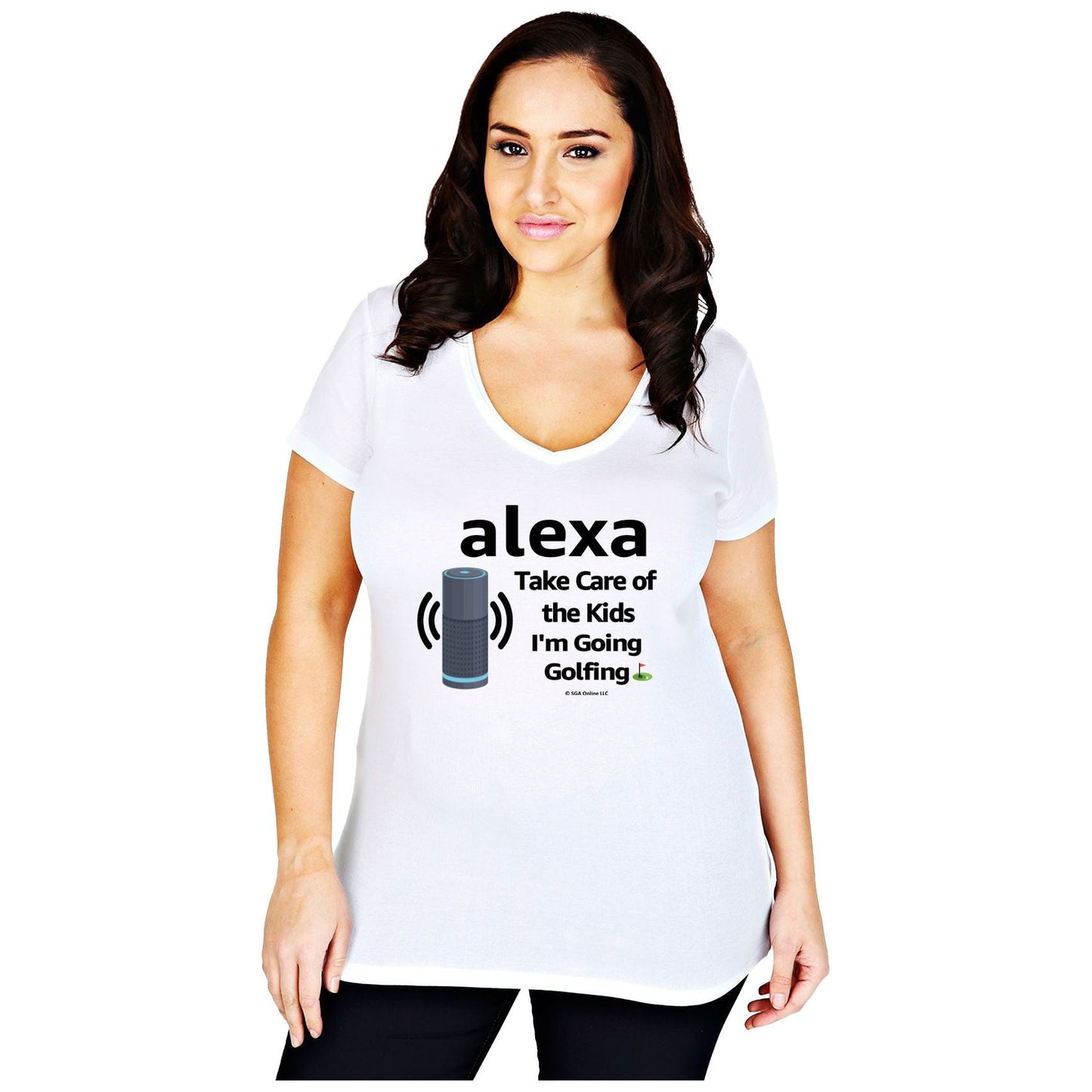 Alexa Take Care of the Kids - Funny Golf Shirt for Mom